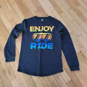 Old Navy Boys XL (14-16) Long Sleeve Thermal Top Enjoy‎ The Ride